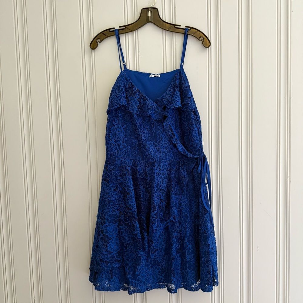 Cobalt Blue Lace Mini Dress